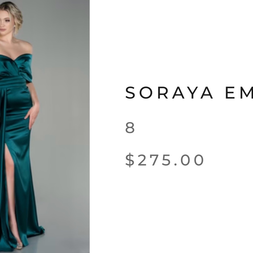 Emerald Off-Shoulder Gown